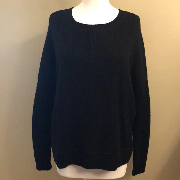 Worn 1x-ATHLETA Wool & Cashmere Sweater-Black-S-Includes FREE Athleta Tote - Picture 4 of 16